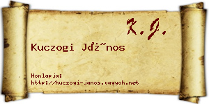 Kuczogi János névjegykártya